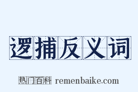 逻捕反义词是什么意思的图片